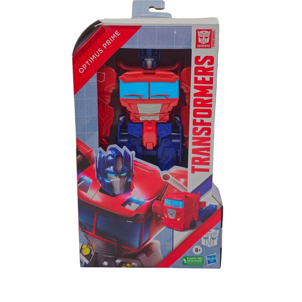 Transformers Authentic Optimus Prime Transforming Action Figure Hasbro Red Blue
